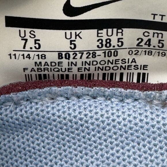 Nike Womens React Element 55 Size 7.5 Shoes Gray Blue Running Training Sneakers - Picture 9 of 10